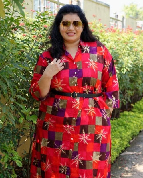 Ruby Pink Shirt Style Plus Size Dress