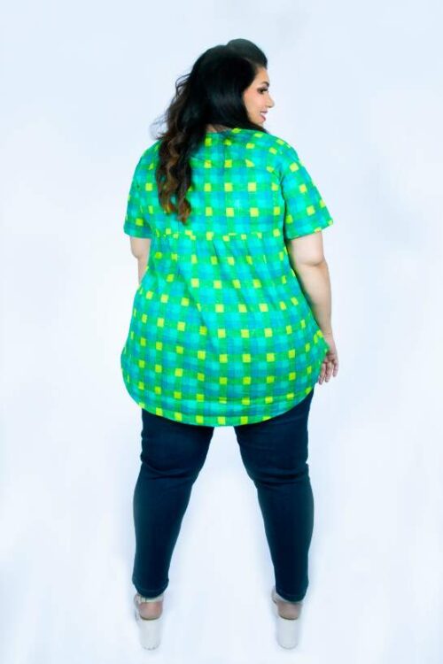 Zesty Green Plus Size Asymmetric Top - Image 5