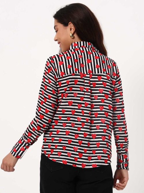All Hearts Stripes Crepe Shirt - Image 5