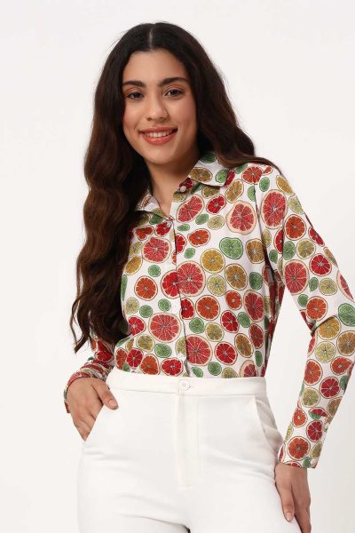 Citrusy Crepe Shirt