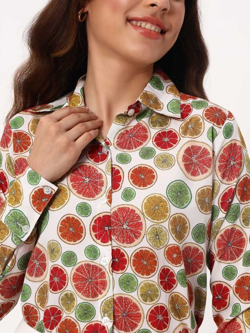 Citrusy Crepe Shirt - Image 4